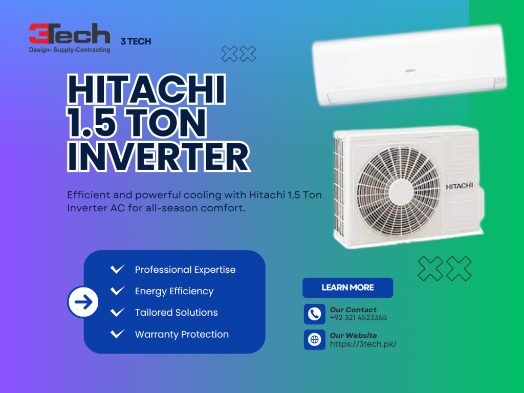 Top 1.5-ton inverter AC units from leading brands in Pakistan for energy-efficient cooling